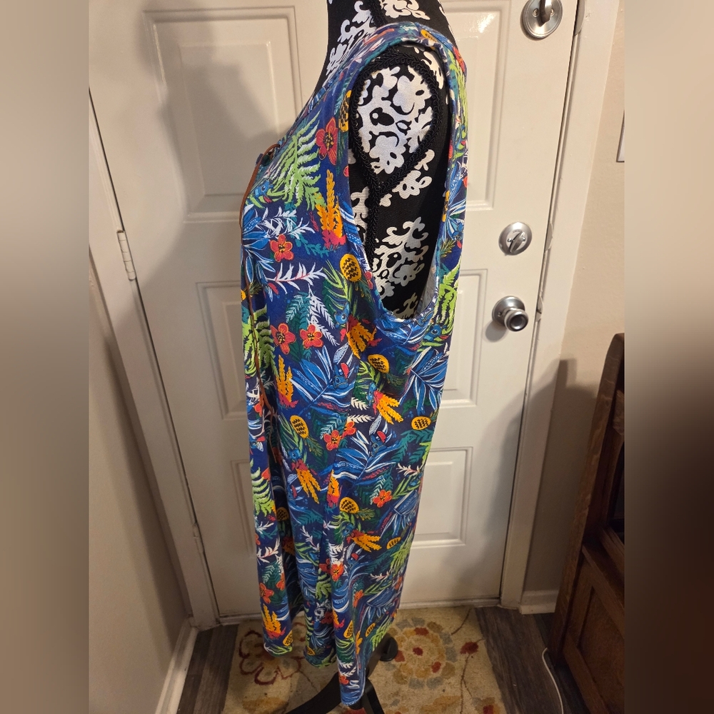 Disney LILO AND STICH Floral Sleeveless Sundress - Picture 2 of 6